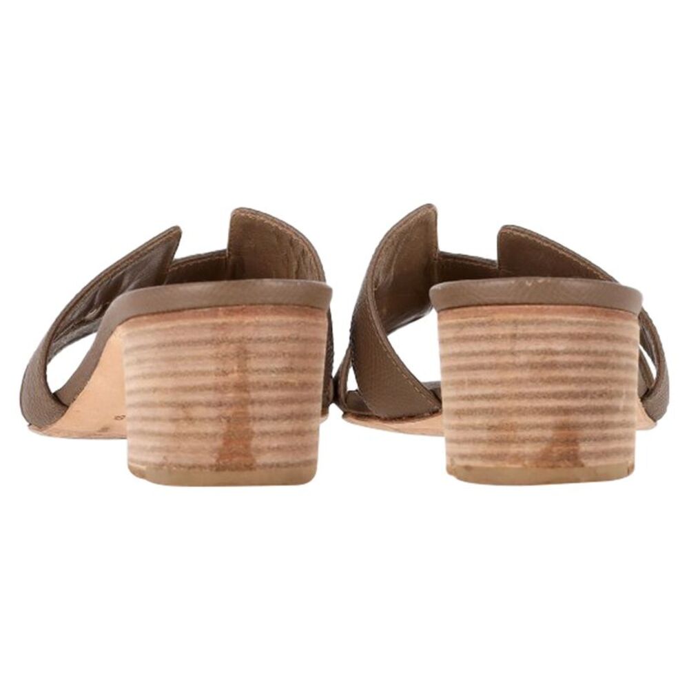 Hermès Oasis Sandals in Brown Leather - Picture 5 of 7